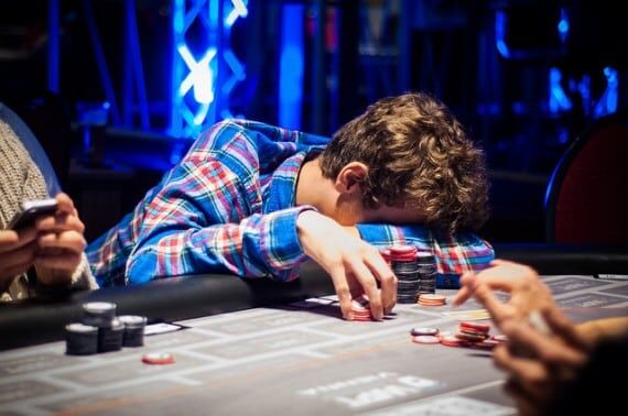 tanking in poker put this guy to sleep