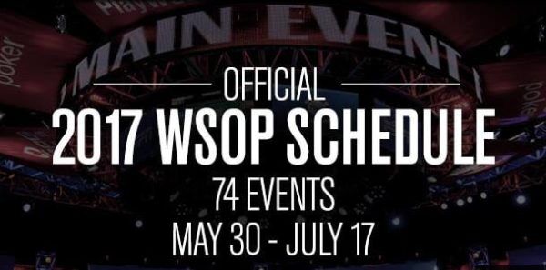 WSOP Official 2017 Schedule
