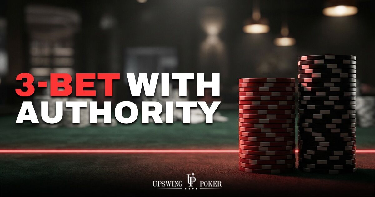 3-bet preflop in poker with authority with chips in bg